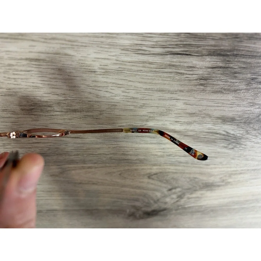 Bulova Alamosa Eyeglasses Women Rose Gold Semi Rimless 52-17-135